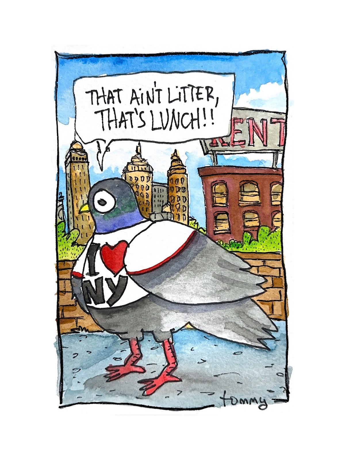 That Ain't Litter, That's Lunch Greeting Card